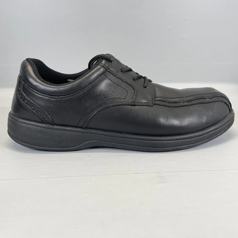 Orthofeet 465 Gramercy Shoes Mens Size 14 Wide 2E Black Leather Orthopedic